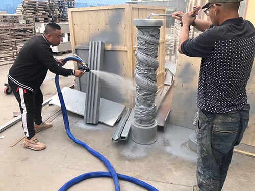 泡沫雕塑上面噴聚脲結(jié)實嗎 聚脲噴涂機(圖1) 泡沫雕塑上面噴聚脲結(jié)實嗎H5600聚脲噴涂機